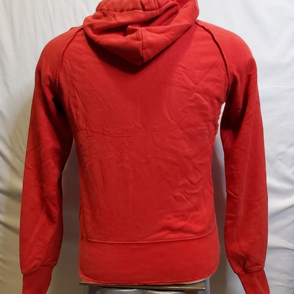 NIKE Country Vintage Red Full-zip Hoodie Embroidered Medium long-sleeve - Picture 3 of 7